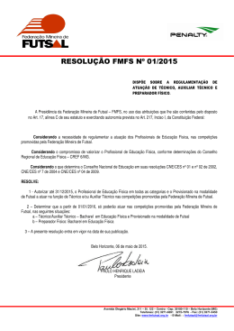 RESOLUÇÃO FMFS Nº 01/2015