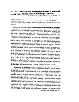 he role of Oharophytes primary production in a eoastal igoon