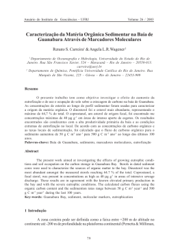 Caracterização da Matéria Orgânica Sedimentar na Baía de