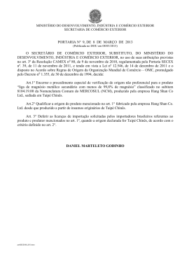 Portaria SECEX n&ordm; 9, de 08/03/2013