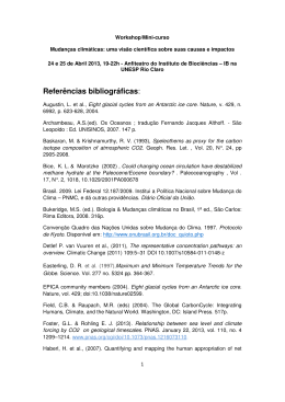 Lista de refer&ecirc;ncias bibliogr&aacute;ficas utilizadas