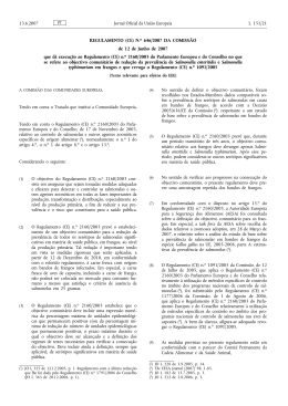 REGULAMENTO (CE) N.o 646/2007 DA COMISSÃO de