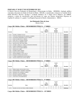 Resultado da Primeira Etapa