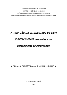 Avaliação de dor e senais vitais em respostas a um