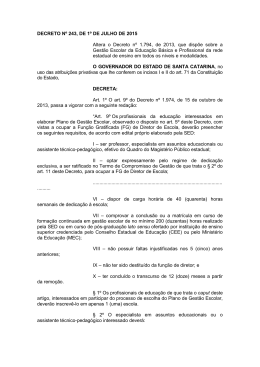 Decreto N. 243 de 01 de julho de 2015