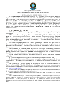O Reitor pro tempore da Universidade Federal do Sul e