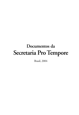 Documentos da Secretaria Pro Tempore &ndash; Brasil 2004