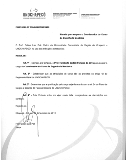 PORTARIA No O35IG.REITORIZO1O Nomeia pro tempore o
