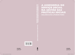 a assessoria do servi&ccedil;o social na gest&atilde;o das pol&iacute;ticas sociais