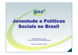 Juventude e Políticas Sociais no Brasil-2010