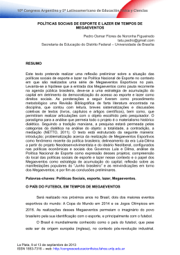 POL&Iacute;TICAS SOCIAIS DE ESPORTE E LAZER EM TEMPOS DE