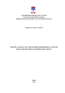 pol&iacute;tica social no capitalismo monopolista