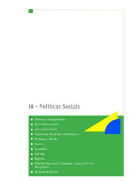 III – Políticas Sociais