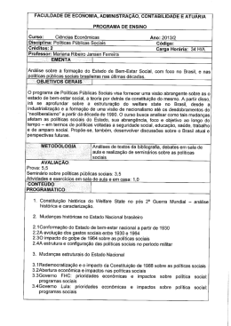 Políticas Públicas Sociais - PUC-SP