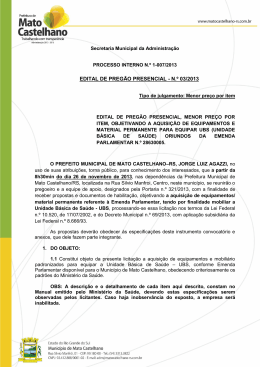 edital de preg&atilde;o presencial - n.&ordm; 03/2013