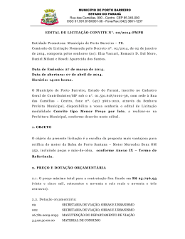 edital - Prefeitura de Porto Barreiro