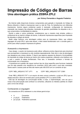 Artigo publicado sobre ZPL2
