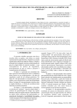 ESTUDO DO GRAU DE COLAPSIVIDADE DA ARGILA