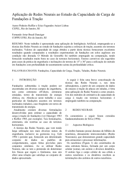Aplica&ccedil;&atilde;o de Redes Neurais ao Estudo da Capacidade de Carga