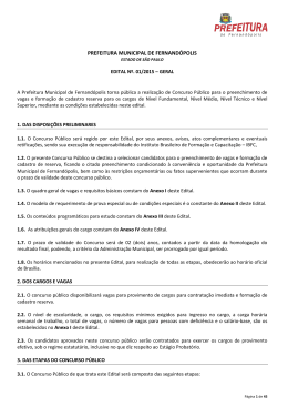 PREFEITURA MUNICIPAL DE FERNAND&Oacute;POLIS