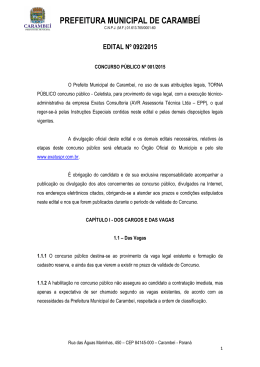 PREFEITURA MUNICIPAL DE CARAMBE&Iacute;