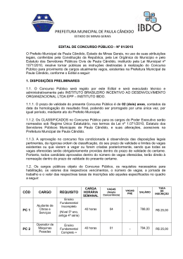 PREFEITURA MUNICIPAL DE PAULA C&Acirc;NDIDO