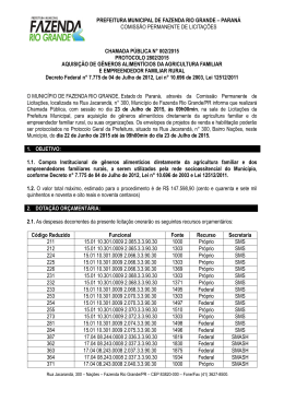 PREFEITURA MUNICIPAL DE FAZENDA RIO GRANDE &ndash; PARAN&Aacute;