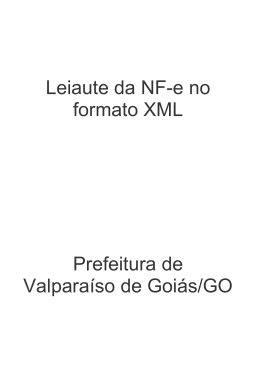 Leiaute da NF-e no formato XML