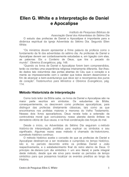 Ellen G. White e a Interpreta&ccedil;&atilde;o de Daniel e Apocalipse