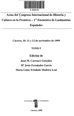 1er Encuentro de Lusitanistas Españoles