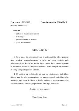 Processo n.&ordm; 305/2005