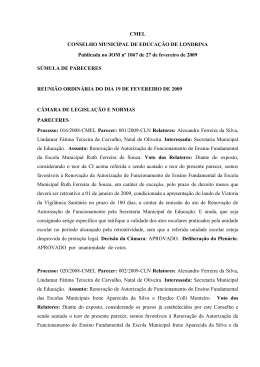 1&ordf; Reuni&atilde;o Ordin&aacute;ria