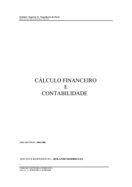c&aacute;lculo financeiro e contabilidade