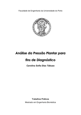An&aacute;lise da Press&atilde;o Plantar para fins de Diagn&oacute;stico