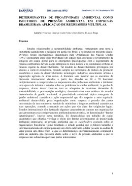 determinantes de proatividade ambiental como indutores