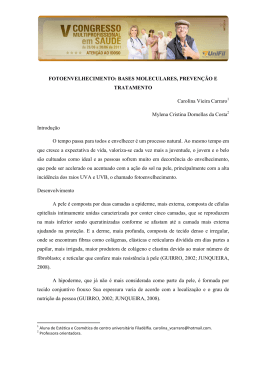 fotoenvelhecimento bases moleculares, preven&ccedil;&atilde;o e tratamento
