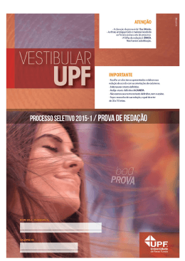 Redação - Vestibular UPF