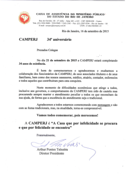 Anivers&aacute;rio da Camperj