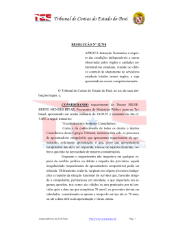 Tribunal de Contas do Estado do Pará - Portal TCE-PA