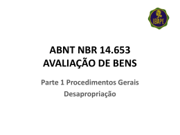 ABNT NBR 14.653 AVALIAÇÃO DE BENS