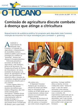 Comissão de agricultura discute combate à doença que atinge a