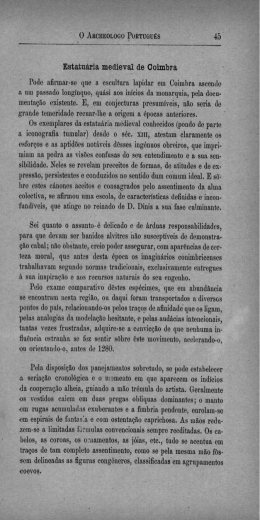 Pode afirmar-se que a escultura lapidar` em Coimbra. ascende