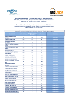 Prova - Resultado Preliminar