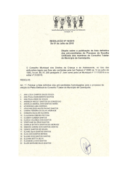 resolução nº 18/2015 de 01 de julho de 2015