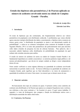 Estudo das hipóteses não paramétricas χ² de Pearson