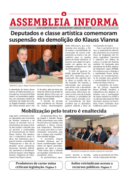 Deputados e classe art&iacute;stica comemoram suspens&atilde;o da demoli&ccedil;&atilde;o