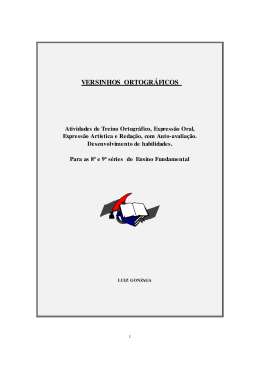 VERSINHOS ORTOGR&Aacute;FICOS