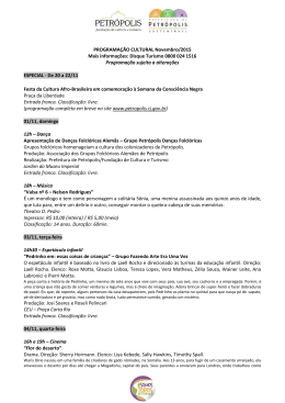 PROGRAMA&Ccedil;&Atilde;O CULTURAL Novembro/2015 Mais informa&ccedil;&otilde;es