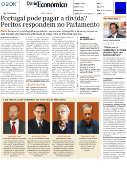 Portugal pode pagar a d&iacute;vida? Peritos respondem no Parlamento