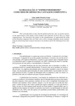"empreendedorismo" como meio de obter uma vantagem